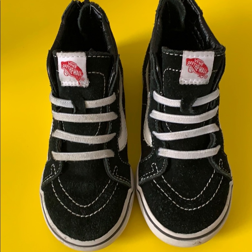 Black High Top Toddler Vans Sz 10